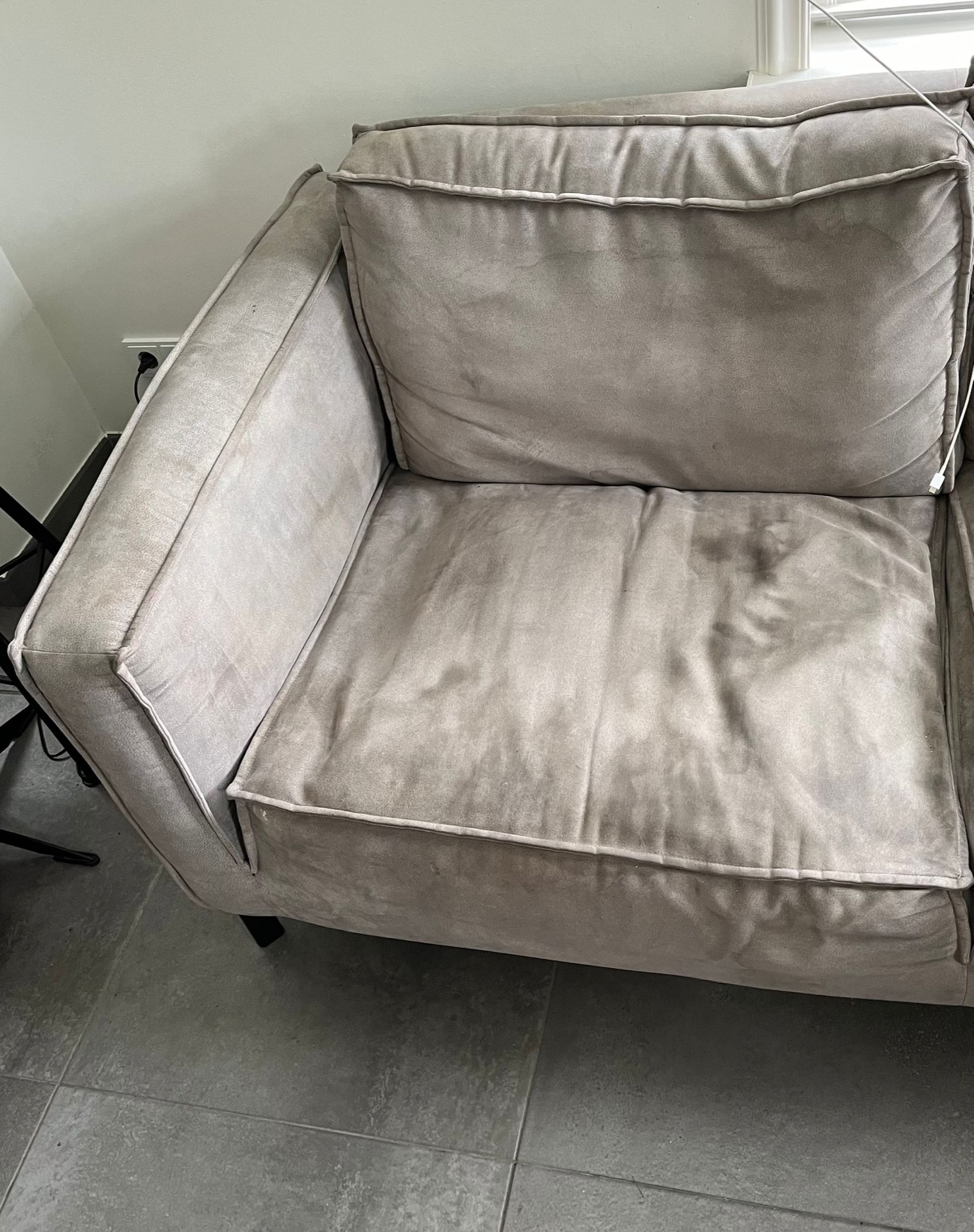 Grote hoekbank voor